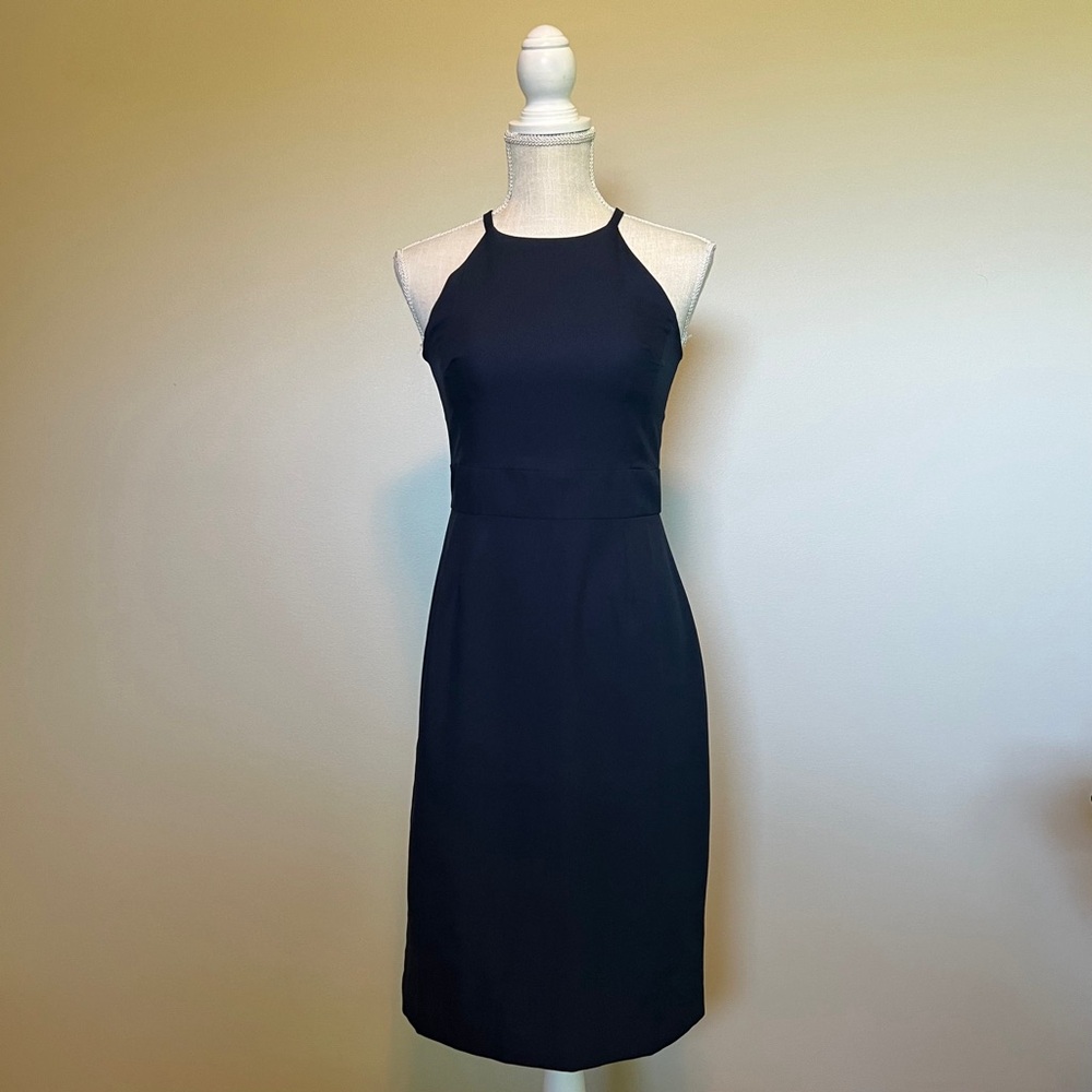 Banana Republic Factory Navy Halter Midi Dress